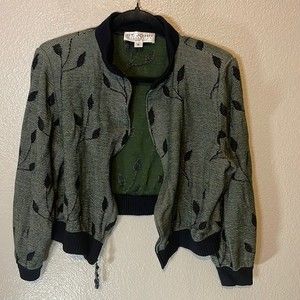 St. John Collection Knit Bomber Jacket Full Zip | Size 16